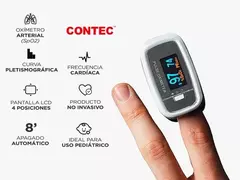 Oximetro de Pulso Para Dedo Contec CMS50D1 Blanco/Gris en internet