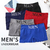 Roupa interior esportiva respirável meados ascensão masculina, cuecas boxer se