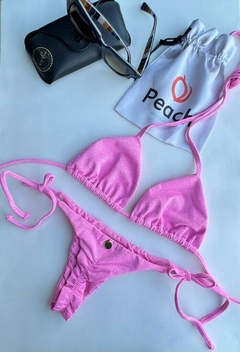CONJUNTO BARBIE - TOP CORTININHA E CALCINHA DE AMARRAR