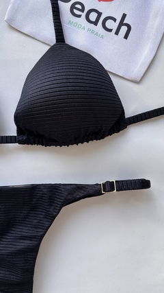 CONJUNTO BLACK - TOP DE CORTININHA E CALCINHA DE REGULAGEM - loja online