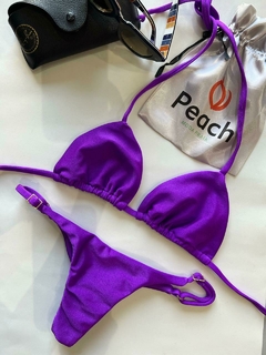 CONJUNTO VIOLETA - TOP DE CORTININHA E CALCINHA DE REGULAGEM - comprar online