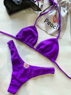 CONJUNTO VIOLETA - TOP DE CORTININHA E CALCINHA ASA DELTA na internet