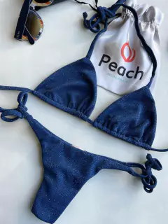 CONJUNTO LUREX IRIS - TOP CORTININHA E CALCINHA DE AMARRAR - comprar online