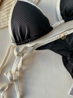 CONJUNTO JABUTICABA - TOP DE CORTININHA E CALCINHA DE AMARRAR - loja online
