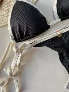 CONJUNTO JABUTICABA - TOP DE CORTININHA E CALCINHA DE AMARRAR - loja online