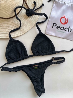CONJUNTO LUAR - TOP DE CORTININHA E CALCINHA DE REGULAGEM - Peach Moda Praia