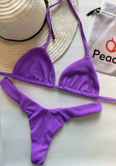 CONJUNTO LUREX ARUBA - TOP CORTININHA E CALCINHA ASA DELTA