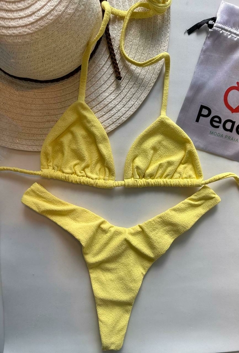 CONJUNTO ILHAS CAYMAN - TOP CORTININHA E CALCINHA ASA DELTA