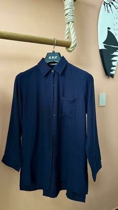 SAÍDA DE PRAIA - CAMISÃO AZUL MARINHO