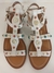 SANDÁLIA RASTEIRA MIX ENFEITES OFF WHITE REF. 487562 - Dona Lola