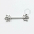 TN955 Nipple Folha Com Ponto De Luz Titânio 1,6mm