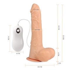 Pênis Realístico com Vibrador, Ventosa e Escroto Double Vibe na internet