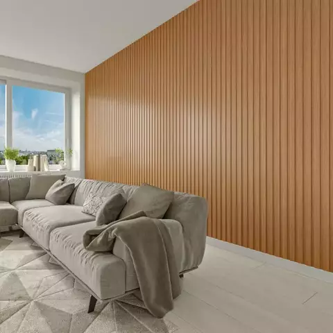Painel Ripado em MDF-Freijó