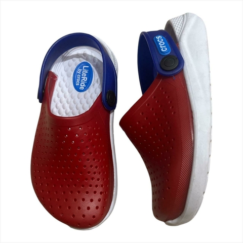 Crocs Infantil Masculino LiteRite Vermelho/Azul - comprar online