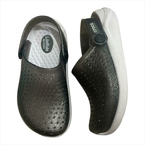 Crocs Infantil Feminino LiteRide Glitter Preto - comprar online