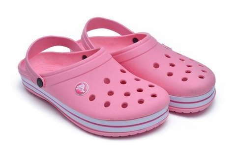 Crocs Adulto Feminino Fita Lateral Rosa - comprar online