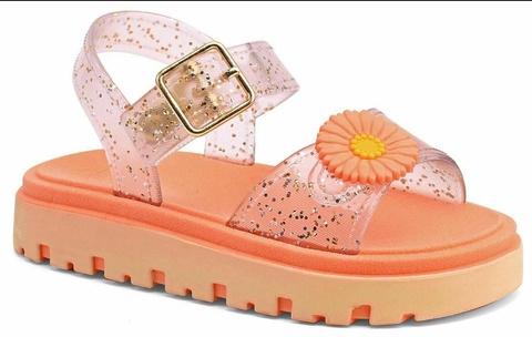 Sandália Baby Florzinha - Laranja - comprar online