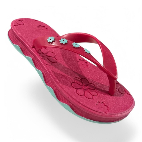 Chinelo Feminino Infantil Flower - Pink - comprar online