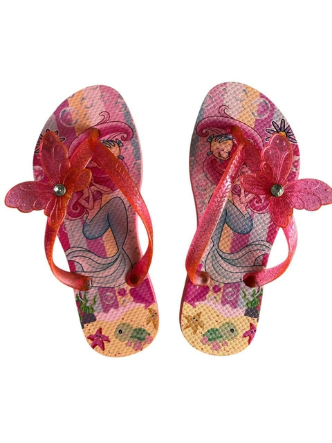 Chinelo Feminino Infantil Havaianas Piercing Borboleta - Sereia - comprar online