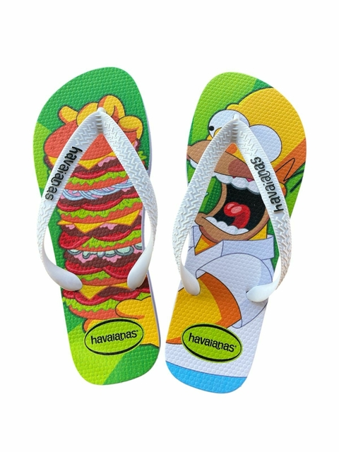 Chinelo Masculino Adulto Havaianas - Homer Comendo Sanduíche - comprar online