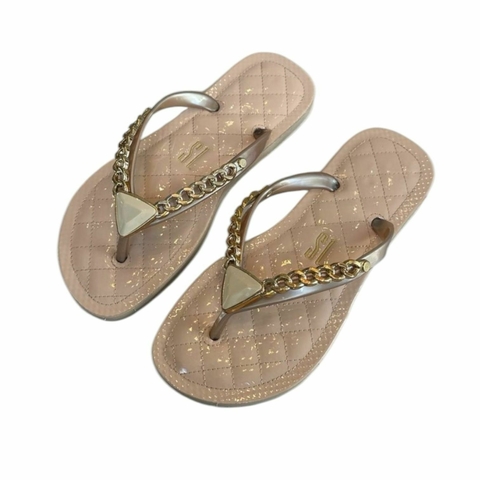Chinelo Feminino Santa Lolla Flip Flop Correntinha News - Nude - comprar online