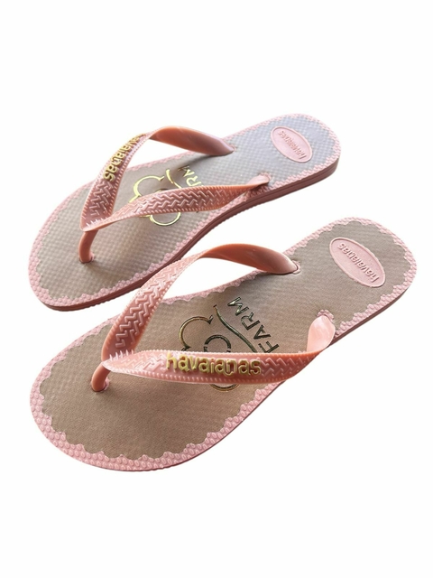 Chinelo Femininino Adulto Havaianas Farm Napa - Rosê - comprar online