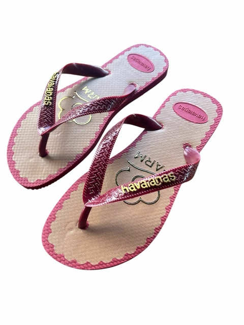 Chinelo Femininino Adulto Havaianas Farm Napa - Bordô - comprar online
