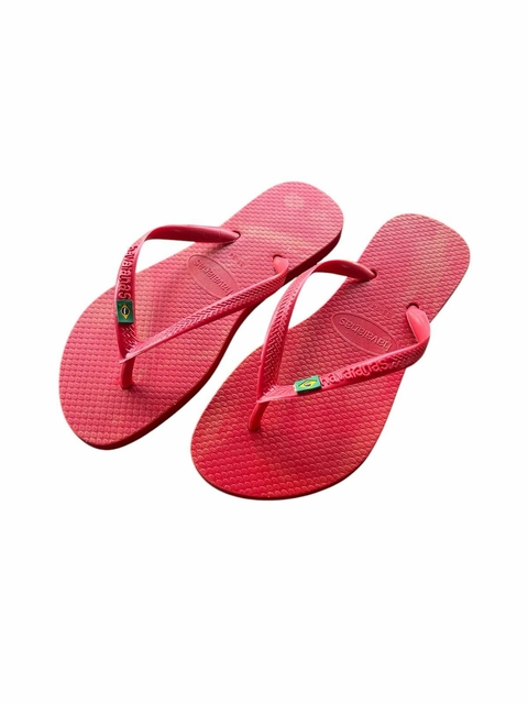 Chinelo Femininino Adulto Havaianas Brasileirinha Slim - Vermelho - comprar online