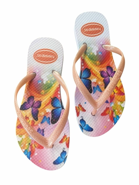 Chinelo Femininino Adulto Havaianas Coleção Transfer - Borboletas - comprar online