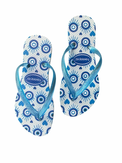 Chinelo Femininino Adulto Havaianas Coleção Transfer - Olho Grego - comprar online
