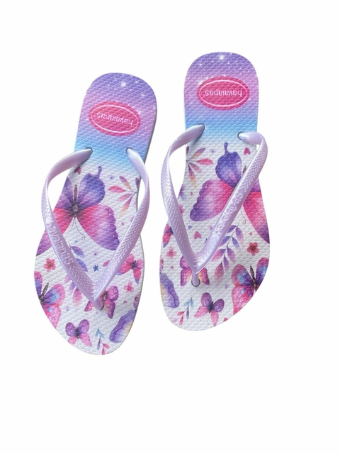 Chinelo Femininino Adulto Havaianas Coleção Transfer - Borboletas Lilás - comprar online