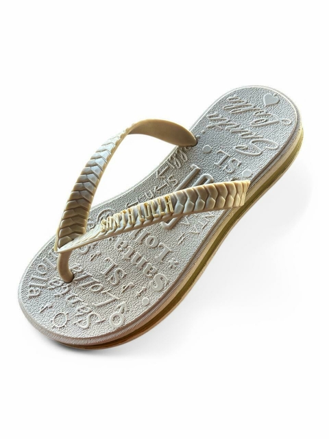 Chinelo Feminino Adulto Santa Lolla Plataforma - Bege - comprar online