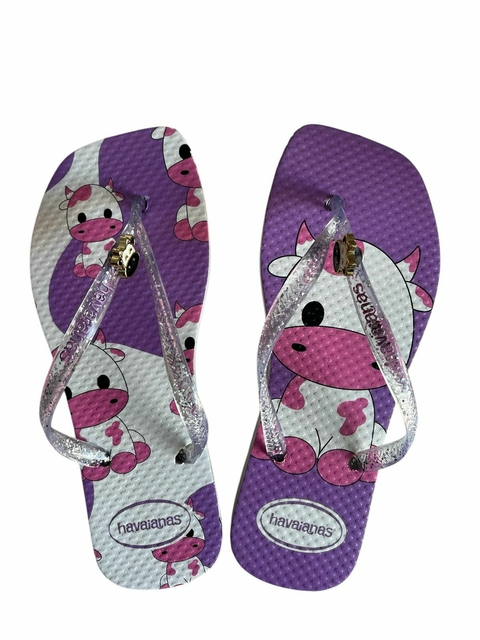 Chinelo Feminino Adulto Havaianas Bico Quadrado Transfer de Piercing - Vaquinha 003 - comprar online