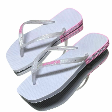Chinelo Feminino Adulto Havaianas Rubber Love Colméia - Branca promoção - comprar online