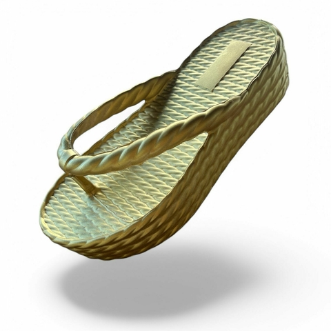 Chinelo Feminino Adulto Marrocos 4 Tranças Nuvem EVA - Dourado - comprar online