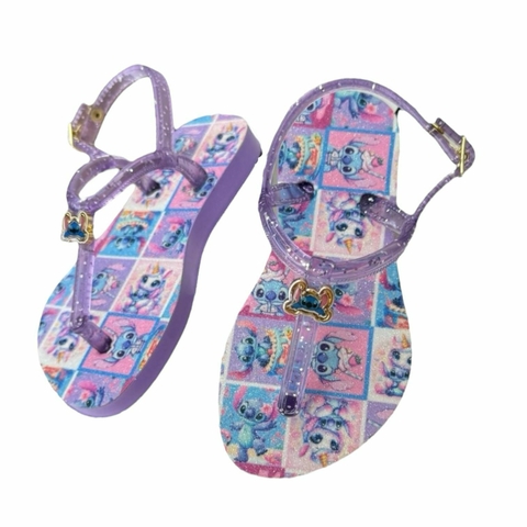 Sandália Infantil Feminino Havaianas Stitch Glitter - Lilás