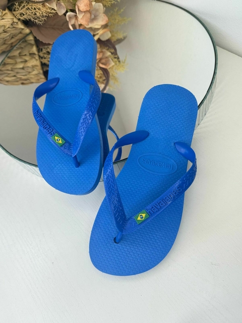 Chinelo Masculino Adulto Havaianas Bandeirinha do Brasil - Azul - comprar online