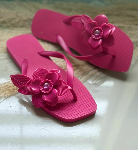 Chinelo Feminino Adulto Pétala Bico Quadrado - pink - comprar online