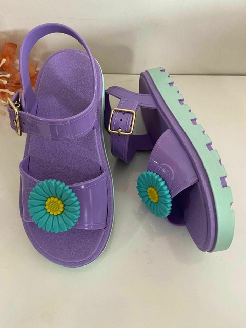Sandália Infantil Feminino Florzinha - Lilás - comprar online