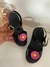 Sandália Infantil Feminino Florzinha - Preto - comprar online