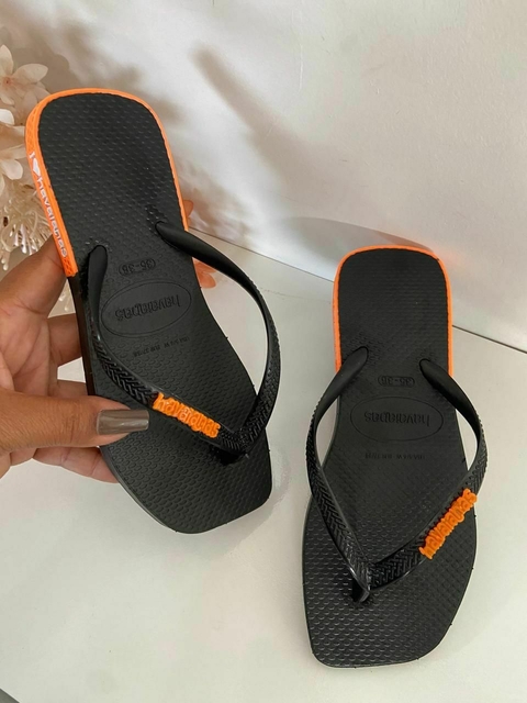 Chinelo Feminino Adulto Havaianas Rubber Love Colméia - Preto - comprar online