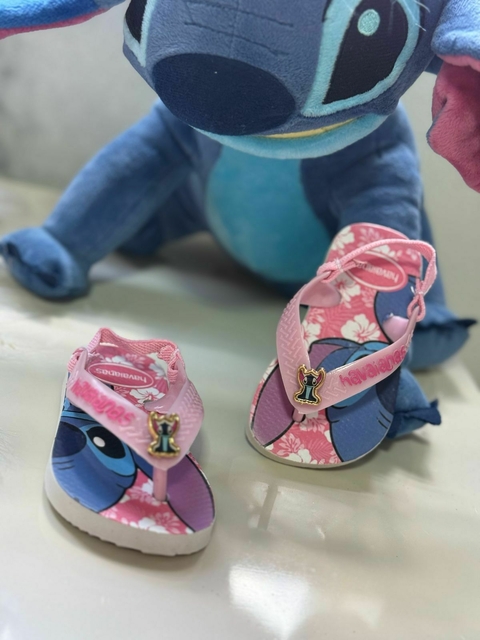 Chinelo Feminino e Masculino Baby Havaianas - Stitch Rosa - comprar online