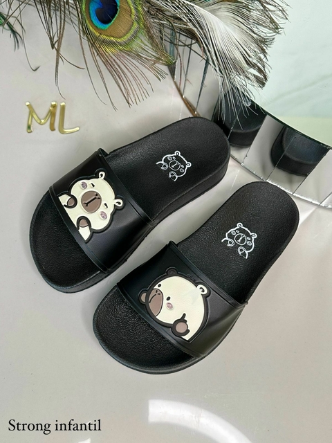 Chinelo Masculino Infantil Slide Strong Capivara - Preta - comprar online