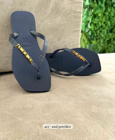 Chinelo Femininino Adulto Havaianas Micro Noronha - Azul - comprar online