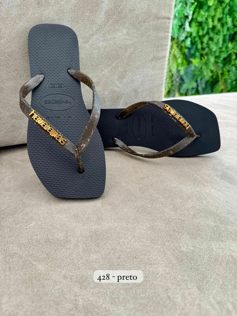 Chinelo Femininino Adulto Havaianas Micro Noronha - Preto - comprar online