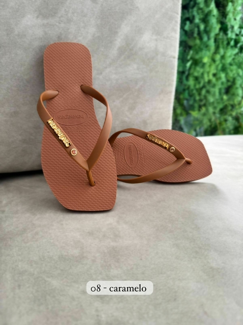 Chinelo Feminino Adulto Havaianas Ponto de Luz - Caramelo - comprar online
