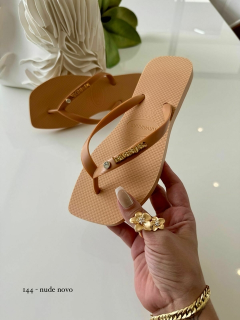 Chinelo Feminino Adulto Havaianas Ponto de Luz - Nude - comprar online