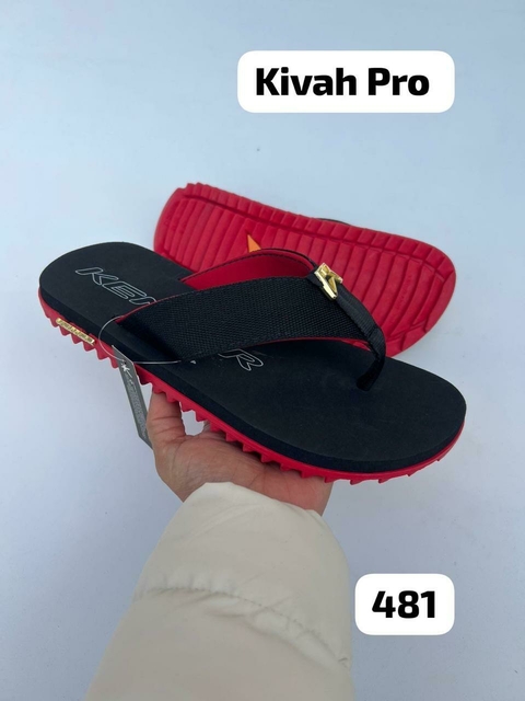 Chinelo Masculino Adulto Kenner Kivah Pro - Preto/Vermelho - comprar online