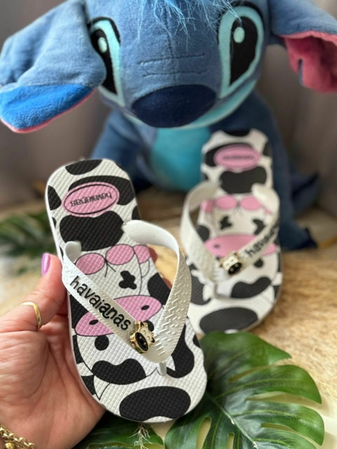 Chinelo Feminino Infantil Havaianas Tira Larga Piercing - Vaquinha - comprar online