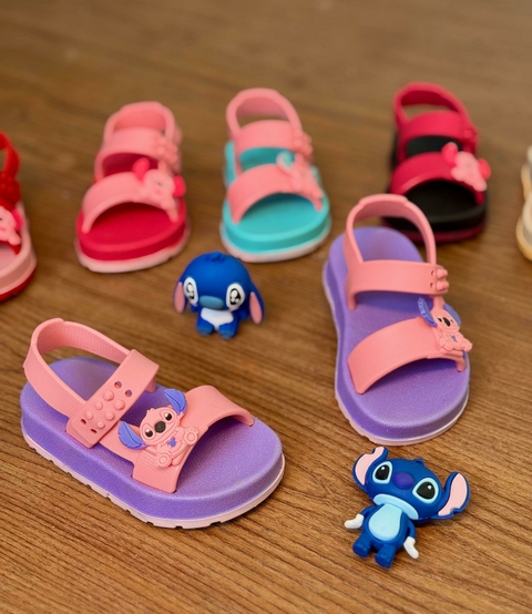 Sandália Baby Feminina Stitch - Lilaz/Rosa - comprar online